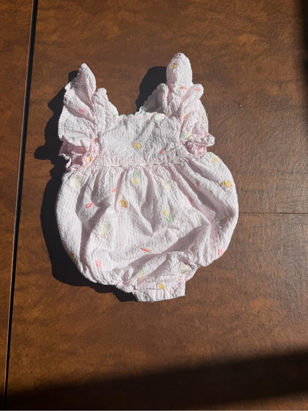 Cynthia Rowley Light Pink Floral Ruffle-Strap Diaper Cover